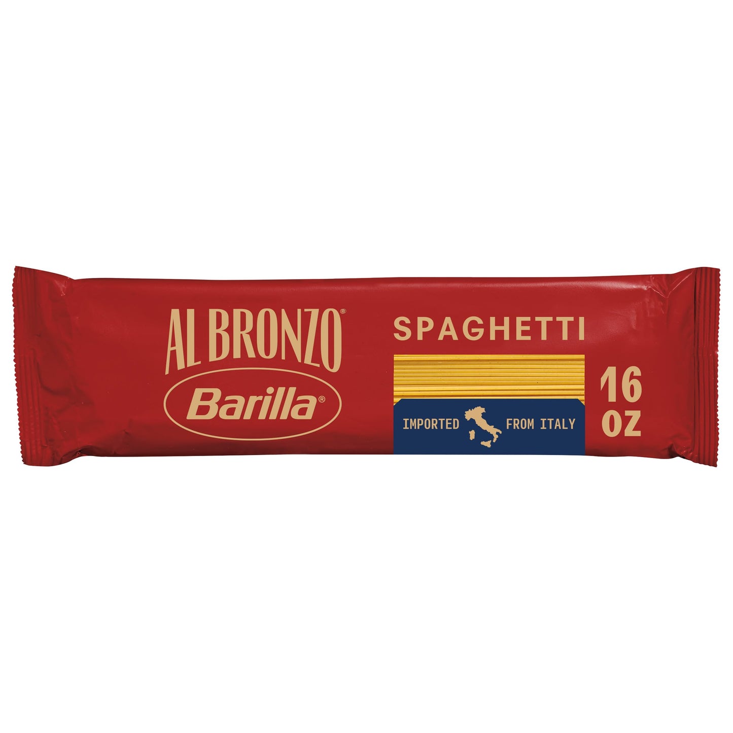 Barilla Al Bronzo Spaghetti Pasta (1 lb) Bronze Cut Pasta Created fromwell-made Durum Wheat Imported from Italy Non-GMO Kosher