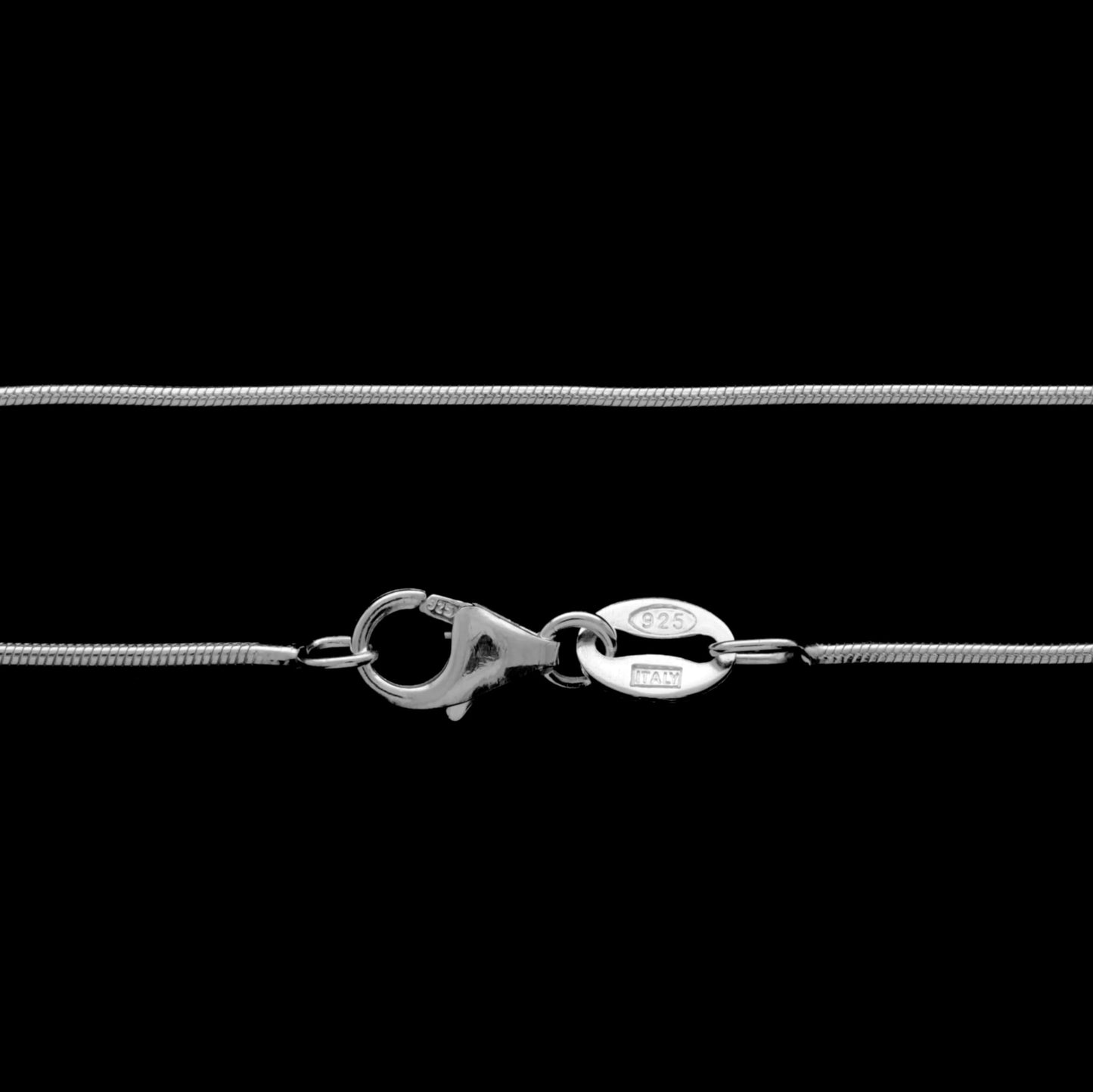 SilverAmber Jewellery UK - 925 Sterling Silver 22 Inch Delicate Italian Classic Round Snake - 0.7 mm Chain Necklace - GCH01022