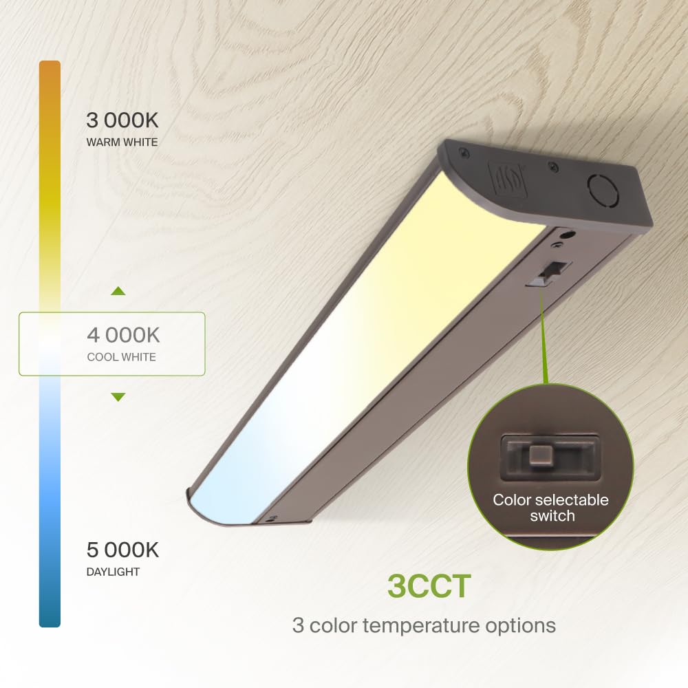 ASD LED Under Cabinet Lighting 8W 715 LM Dimmable 18 Inch Bronze 20 Pack Model A-UCB-18D8CC-BZ-20p