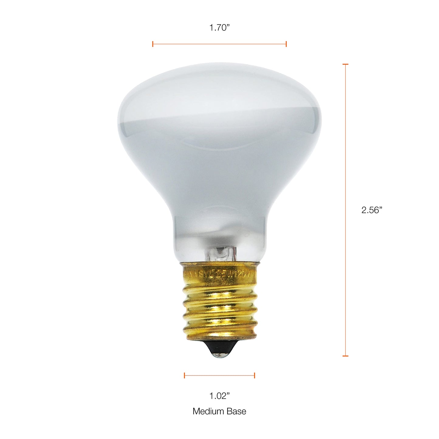 Ledvance Sylvania Mini-Floodnight Bulb, 25W R14, Frosted, Warm White, 130 Lumens, 120V, Glass, 1 Pack (Model