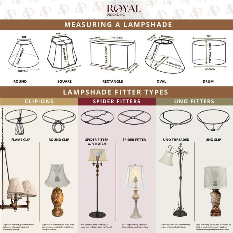 Royal Designs, Inc. True Bell Lamp Shade, 3.5 x 6 x 6.25, Faux Silk, Antique Gold, 2-Pack, Model BSO-704FC-6