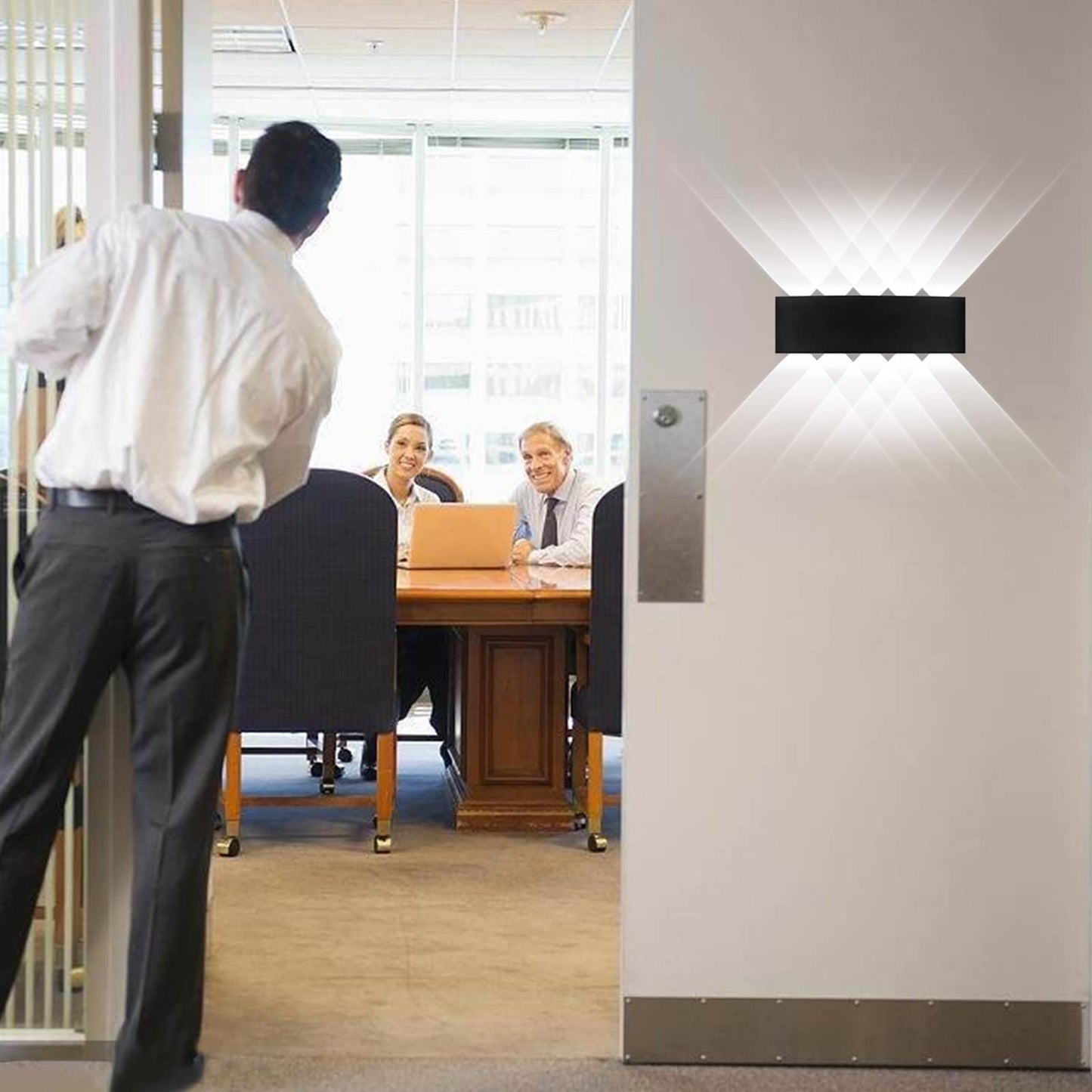 Kawell 10W Waterproof LED Wall Sconce, Aluminum Up Down Light, Matte Black, Model 33-AU578-BK-CW, Indoor/Outdoor Use