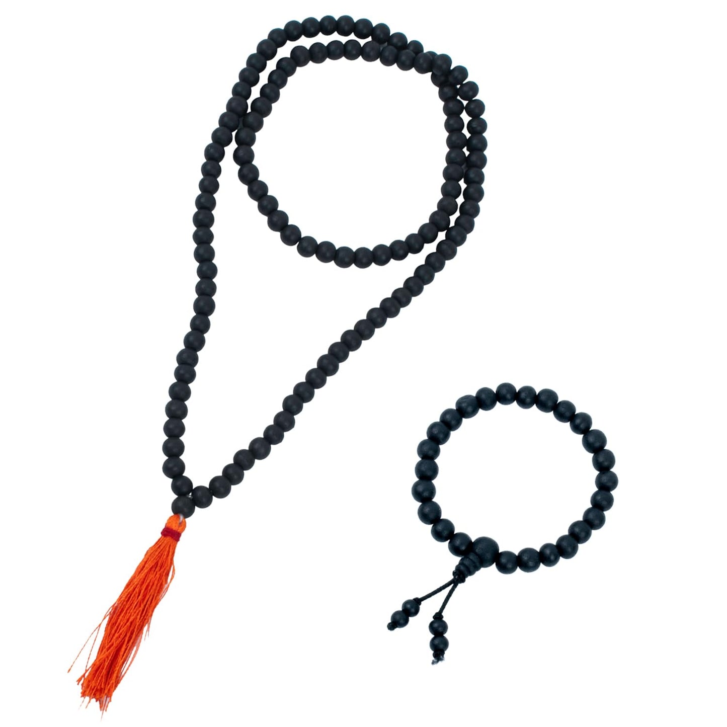 Astrotalk Maha Karungali Combo (8mm) | Certified Karungali Malai Original 108 Beads | Ebony Wood Mala & Bracelet | Spiritual Necklace for Men & Women | Ideal for Puja & Gift items