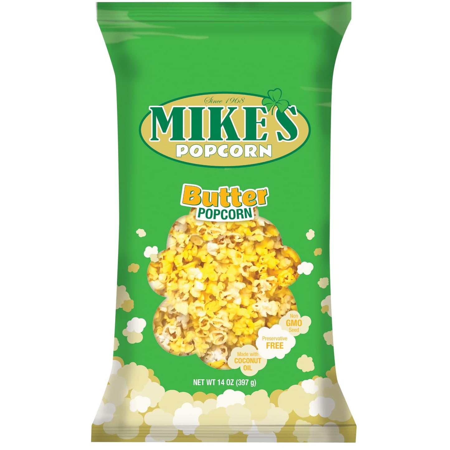 Mike's Popcorn Butter Popcorn - 14 Ounce (Pack of 1) - Delicious, Rich Flavor