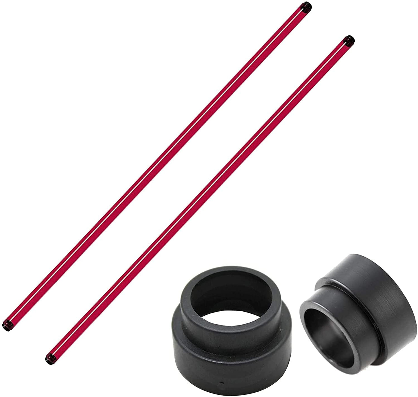 Kastlite T8 Led/Fluorescent Light Tube Guard With End Caps - 46-3/8 Lamp Diffuser Covers & Safety Sleeves Red Protective Plastic Bulb Replacement Covering & Overhead Lighting Accessory Pack Of 12