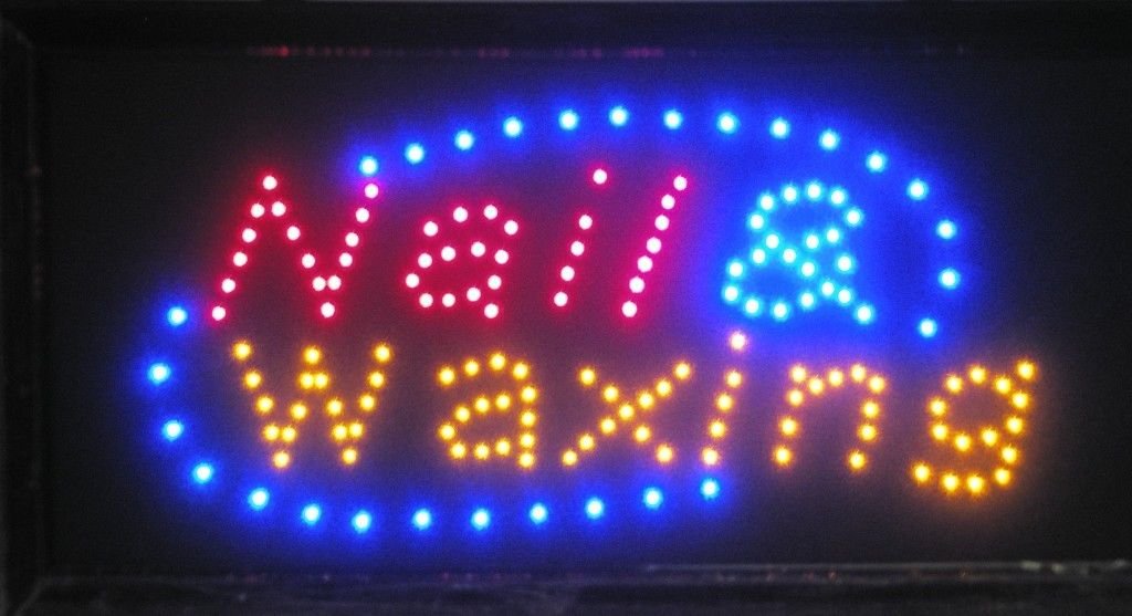E-ONSALE LED Neon Light for Hair Cut Salon - 19inx10in, Plastic, Nail & Waxing