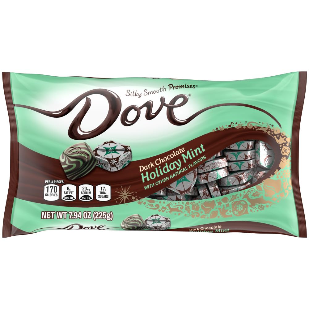 DOVE PROMISES Dark Chocolate Holiday Mint Christmas Candy Gifts 7.94 Oz Bag