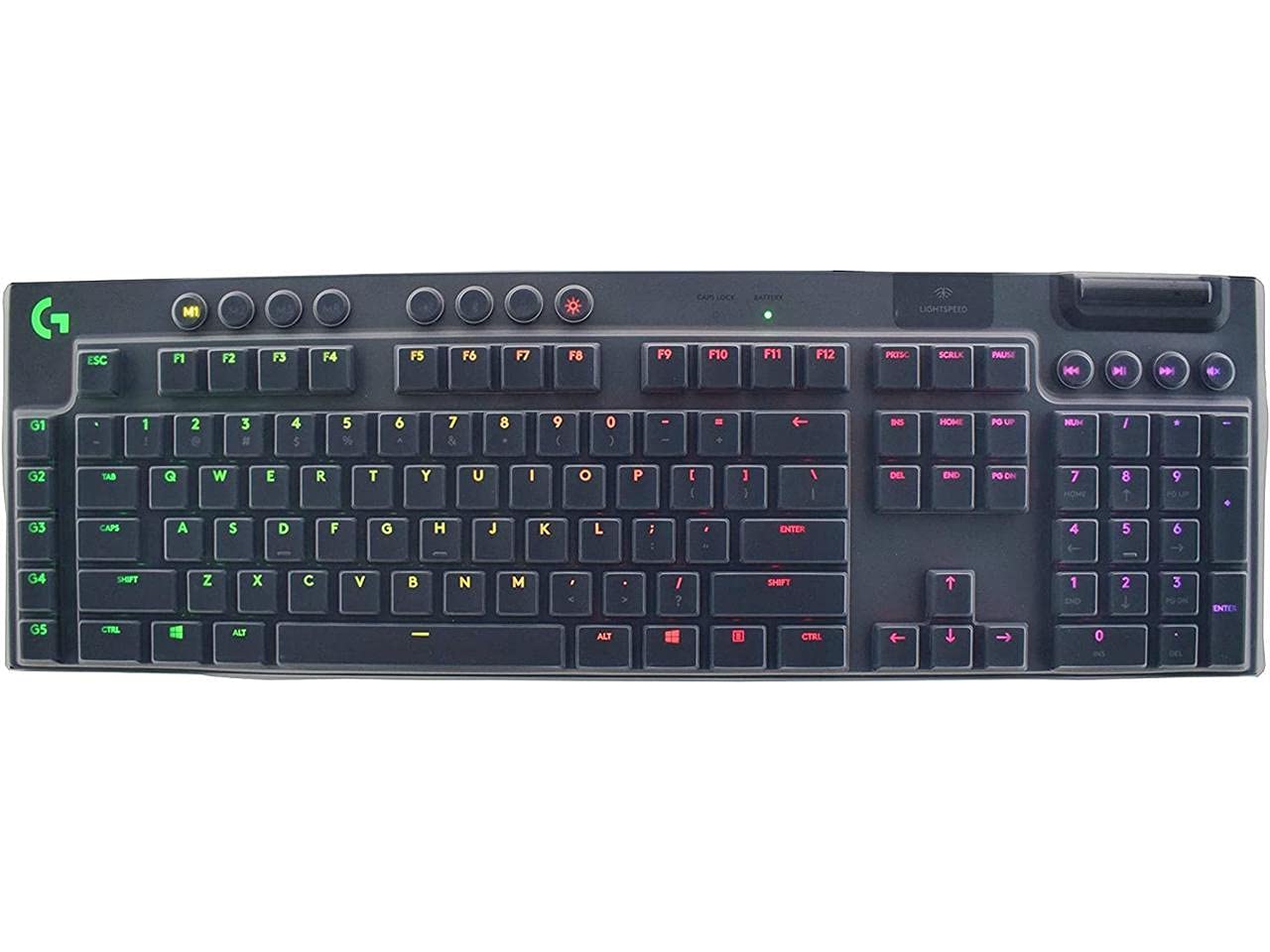 Keyboard Cover Skin for Logitech G815 RGB Mechanical Gaming Wired Keyboard Logitech G915 Wireless Mechanical Gaming Keboard Logitech G815 G915 Gaming Keyboard Protector-Clear-New