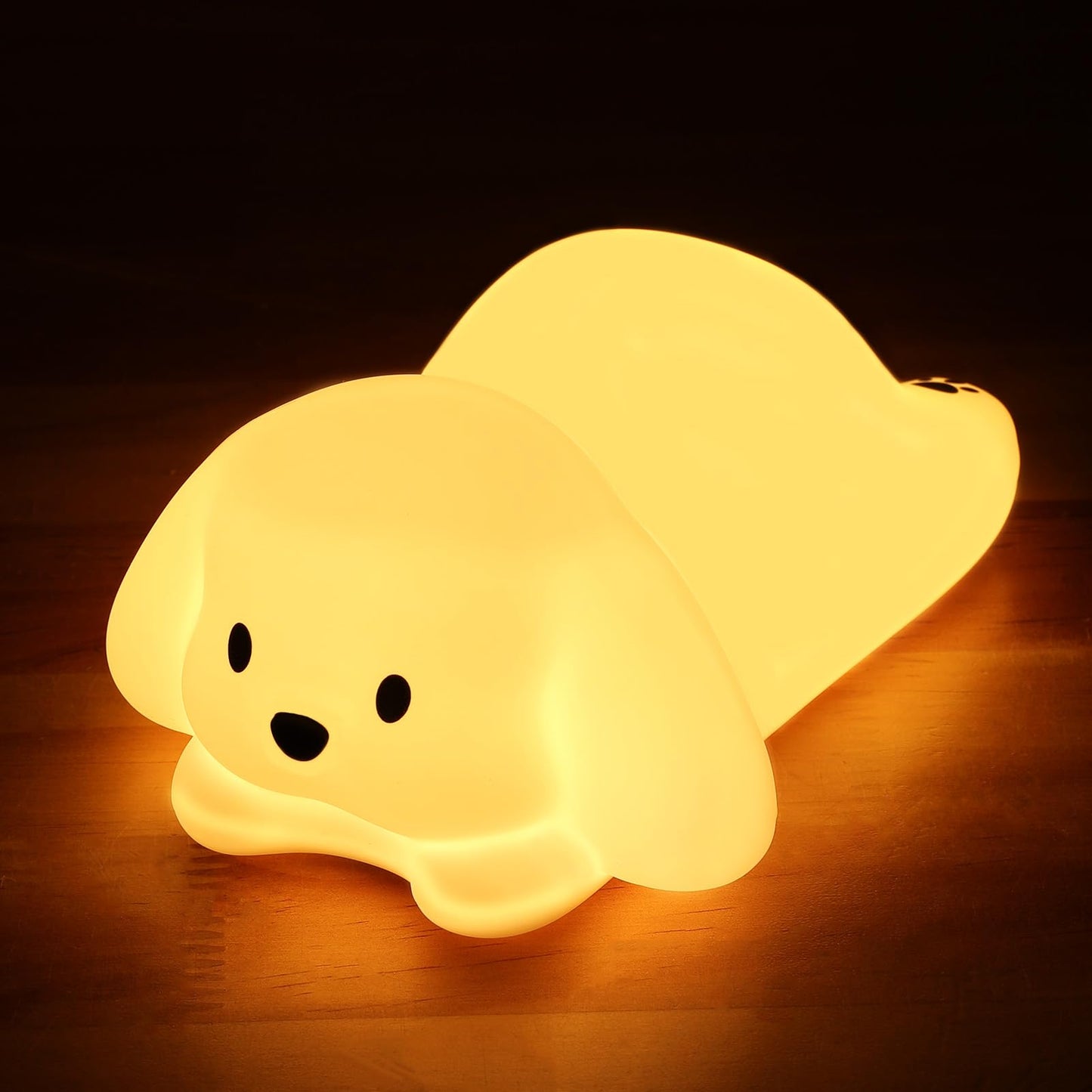 ZKLiLi Dog Night Light for Kids Lamp, 16 Colors Dog Lamp Cute, Dimmable Baby Night Lights for Nursery,Silicone Rechargeable Nigh