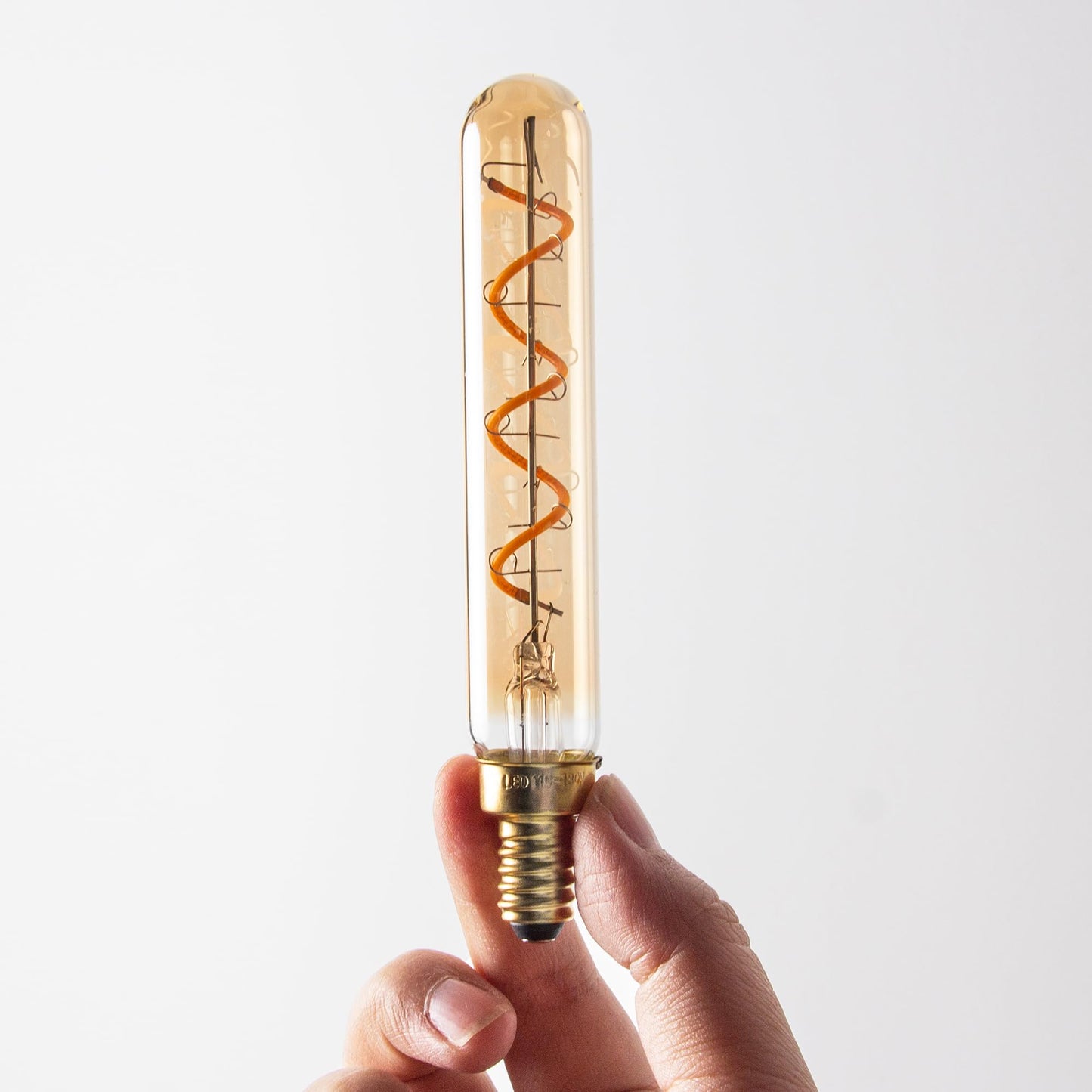 Grensk E12 Candelabra Tubular Led Light Bulbs T20 3W Edison Chandelier Light Bulb Equivalent To 25W 2200K Warm Light Amber Vintage Filament Bulb For Home Or Commercial Lighting Non-Dimmable 6Pcs