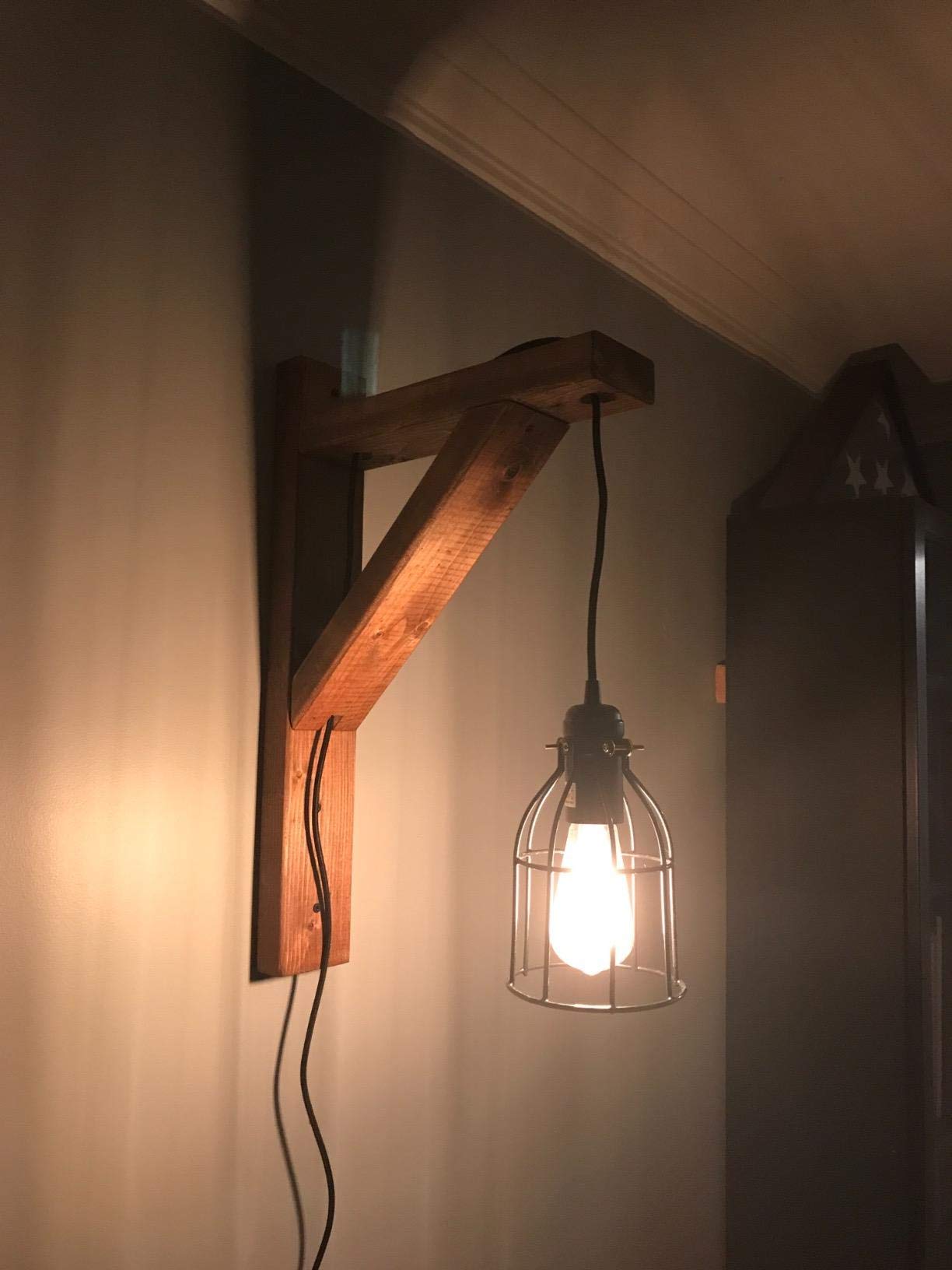 Xiding Farmhouse Vintage Industrial Metal Wire Cage Old Open Style Lamp Guard Adjustable For Hanging Pendant Lighting Perfect Diy Lamp Shade Replacement Accessories Pack Of 4.