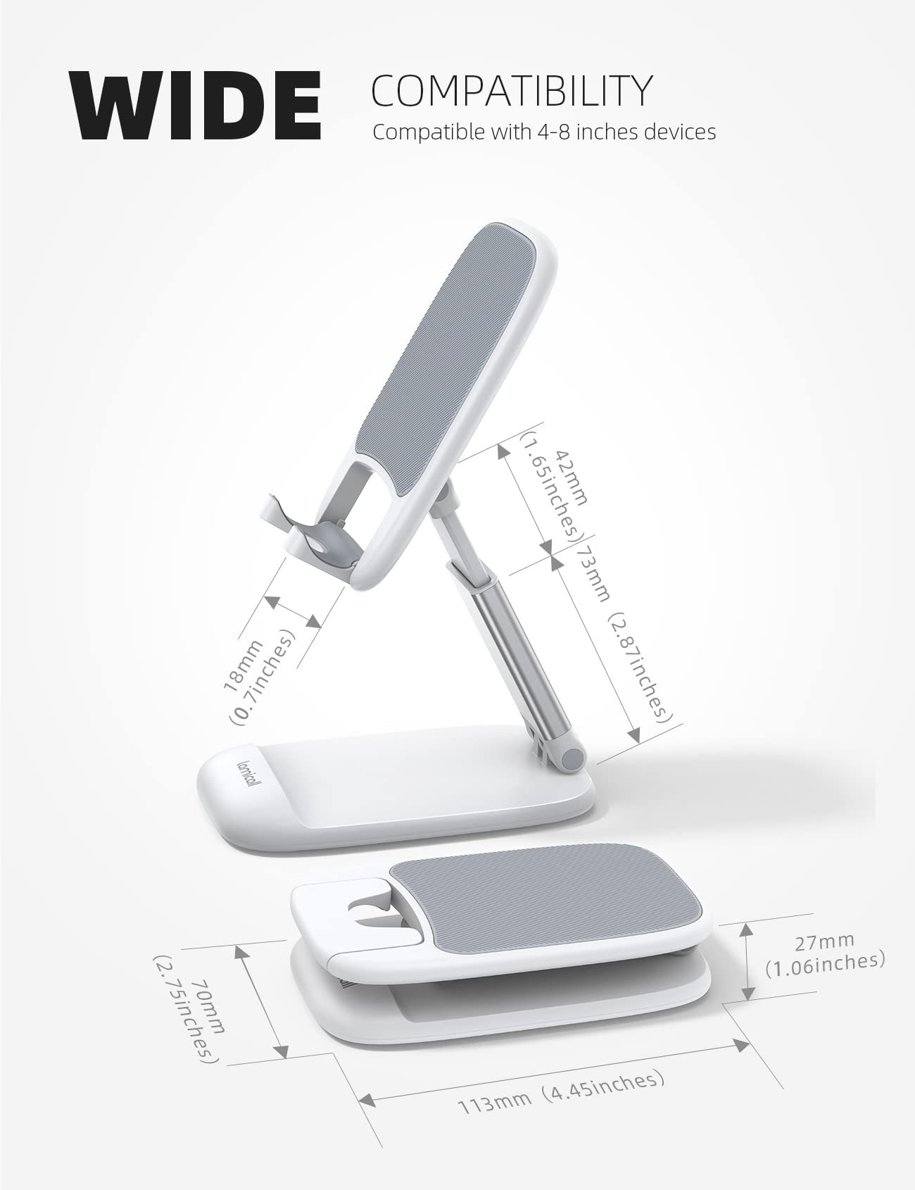 Lamicall For Mother Mom, White Phone Stand, Birthday Gifts For Father Teens Girls Boys Desk Accessories For Iphone Holder
