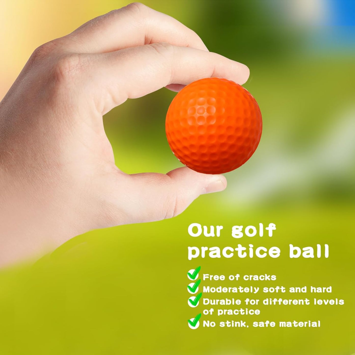Yunsailing 50 Pack Foam Golf Practice Balls Realistic Feel Flight Training Golf Balls Bulk for Indoor or Outdoor Backyard