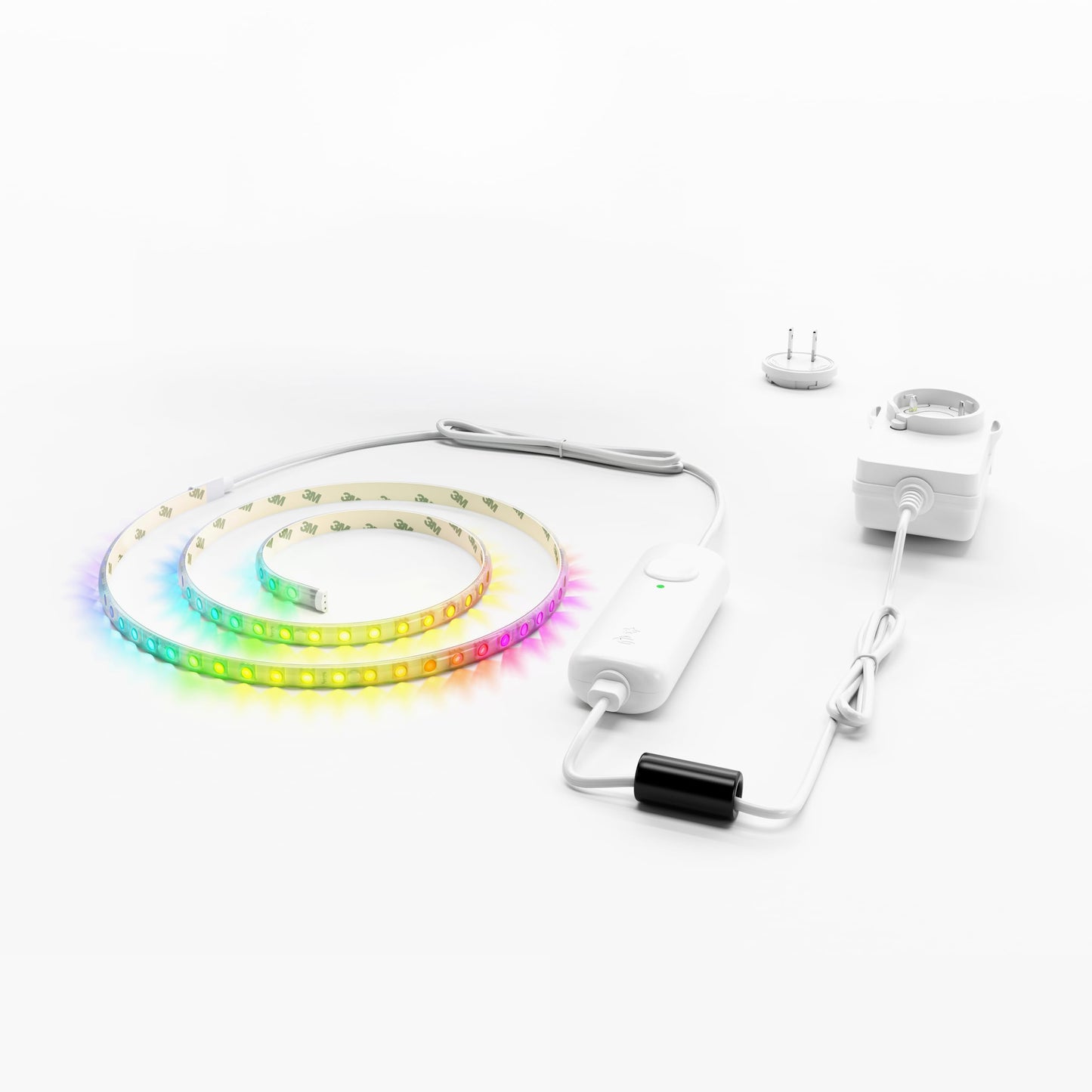 Twinkly Line Starter Kit - App-Controlled 5Ft White Led Light Strip, Rgb, Vinyl, Model Twl100Stw-Wus, Indoor Smart Home Decoration