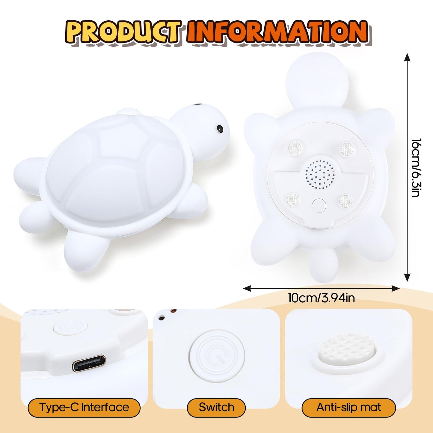 Turtle Night Light For Kids 7 Color Changing & Touch Control Rechargeable Usb Silicone Squishy Led Lamp For Breastfeeding Baby Toddler Sleep Nursery Kids Bedside Ideal Gift For Boys Girls