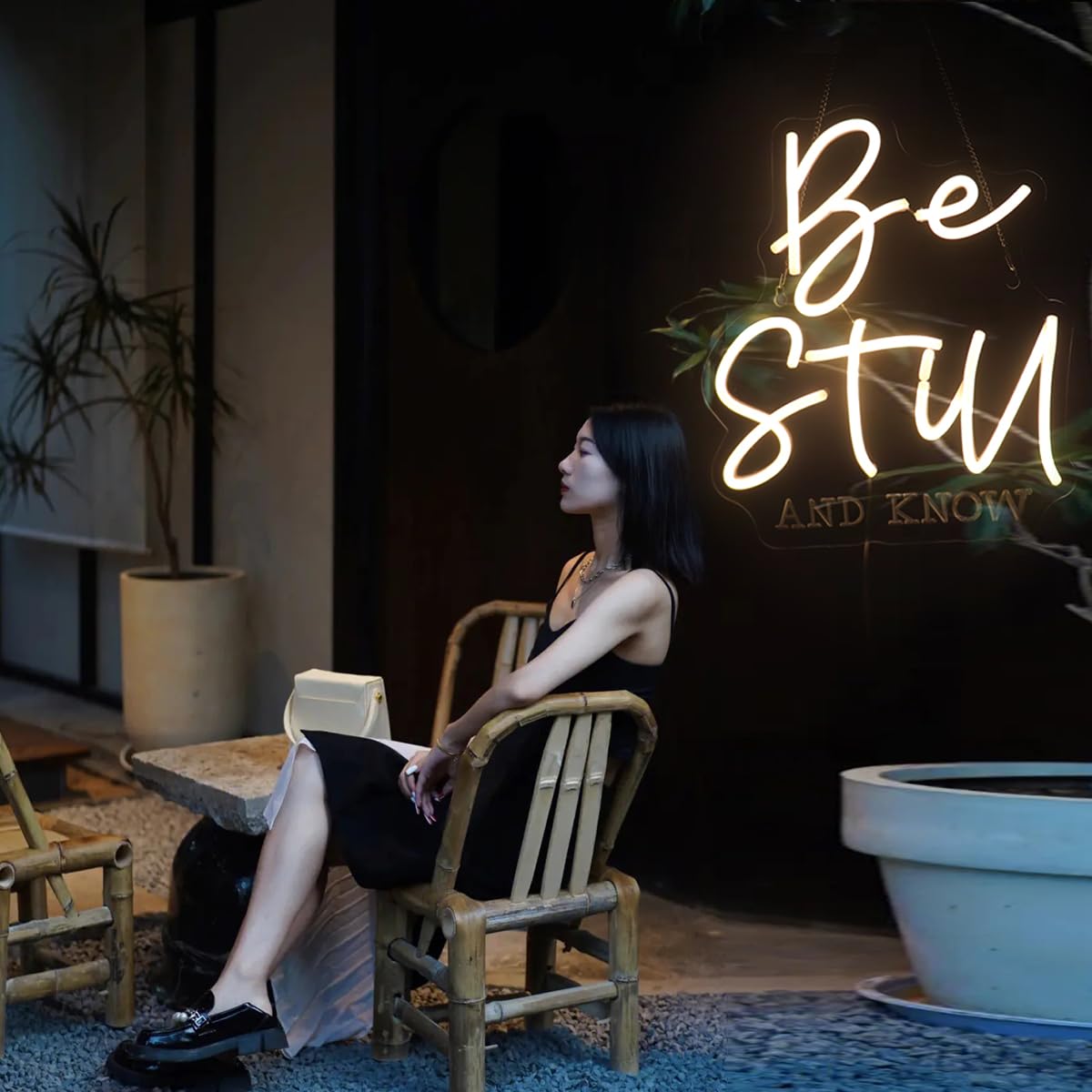 Be Still And Know Bible Verses Decorative Neon Sign Desk Decor Motivational Gifts For Women Men Christian Desk Sign Decor For Home Office Wall (Warm White)