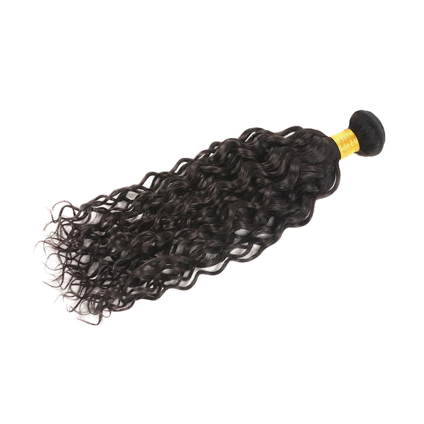 huarisi Water Wave Bundles Human Hair 16 Inch 100% Unprocessed Brazilian Hair Bundles Water Curly Remy Hair Weft Human Hair 1 Bu