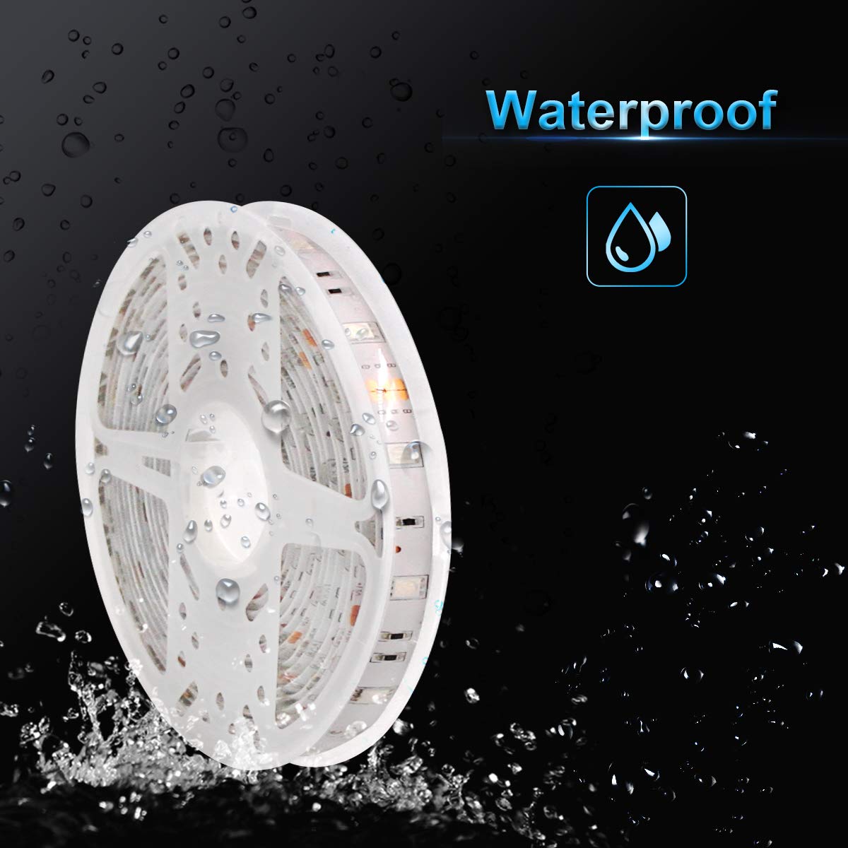 dalattin Waterproof LED Strip Lights 32.8ft RGB 300 LEDs with 44 Keys Remote, Multicolor, Model TB51325044R-RA01