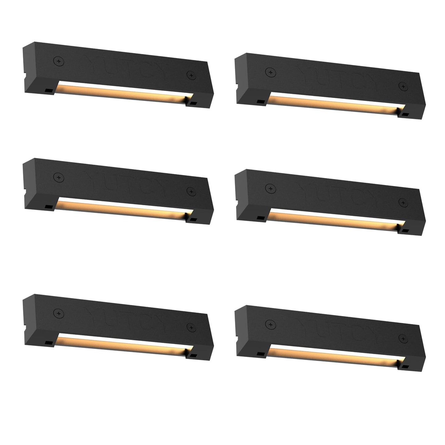 YUTCY 6 Pack Low Voltage AC/DC 12V LED Landscape Deck Light,Outdoor Retaining Wall Lights, IP65 Waterproof Step Lights,for Stair