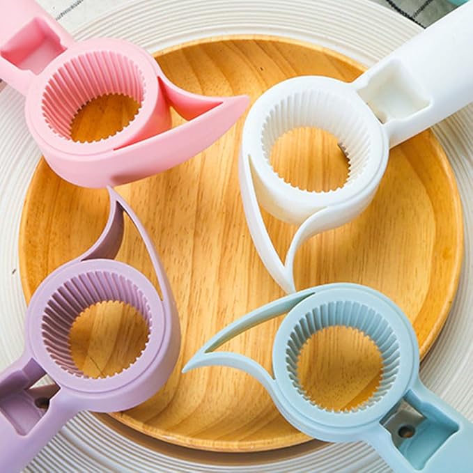 4 in 1 Beer Bottle Opener, 2023 New Multifunction Handheld Can Beer Opener for Jelly Jars Wine Beer Cans Sauce Bottles (Pink+Purple)