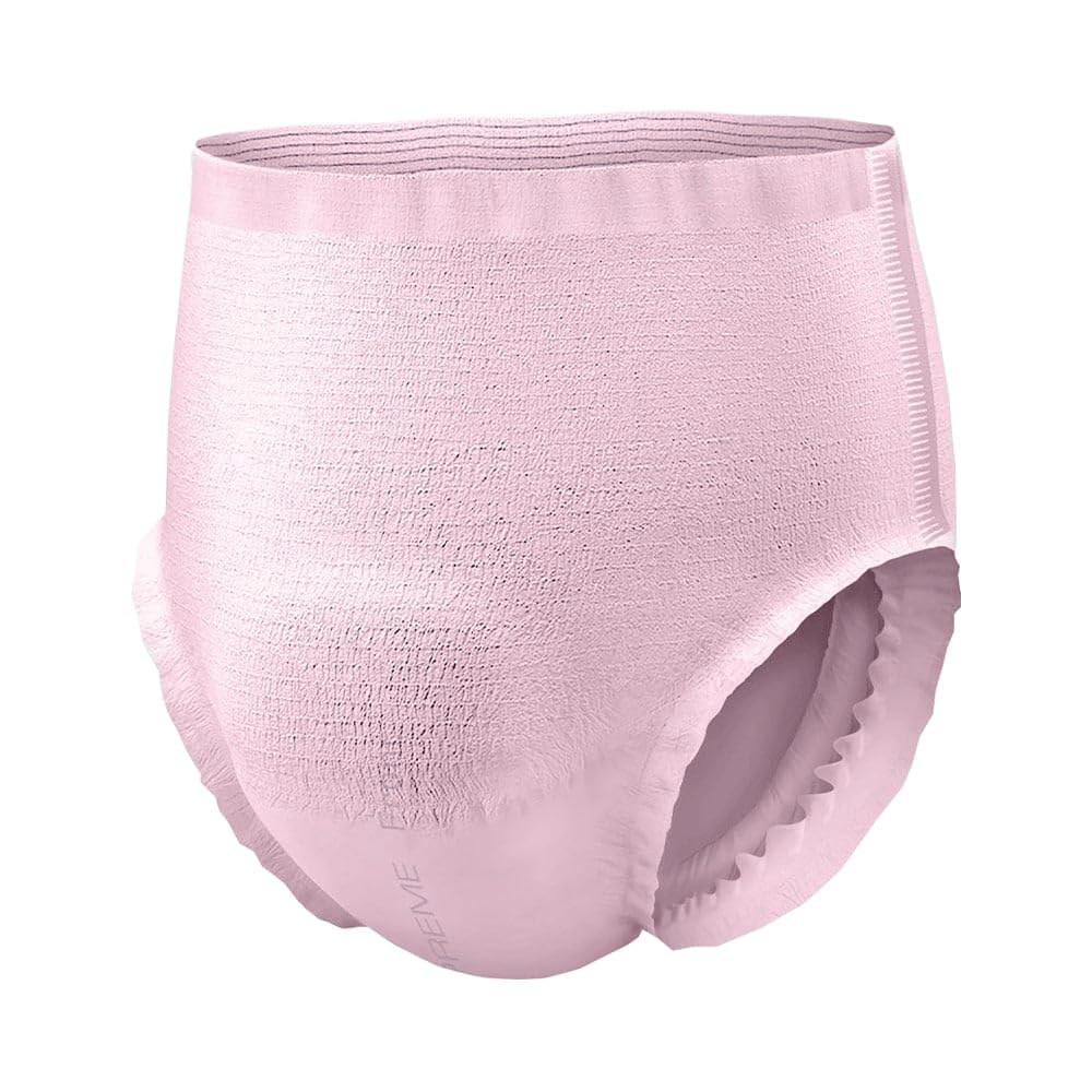 NorthShore GoSupreme Overnight Pull-On Underwear, 8-Hour Leak Protection, X-Large, 14-Count Bag, Pink, (44-56 in Waist), Unisex Adult Diapers