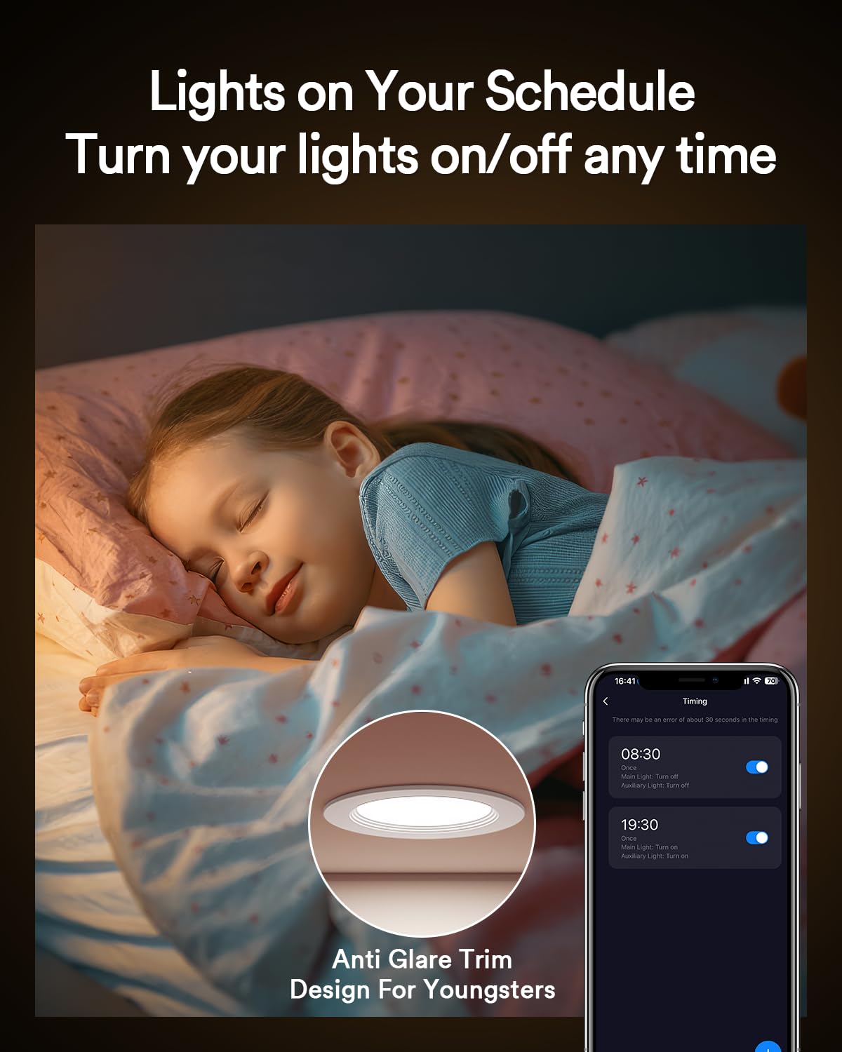 Lumary Smart Recessed Lighting 4 Inch With Remote Compatible With Alexa/Google Canless Wifi Led Wafer Recessed Lights Rgbww Ceiling Downlight With J-Box And Metal Anti-Glare Baffle Trim 4Pack