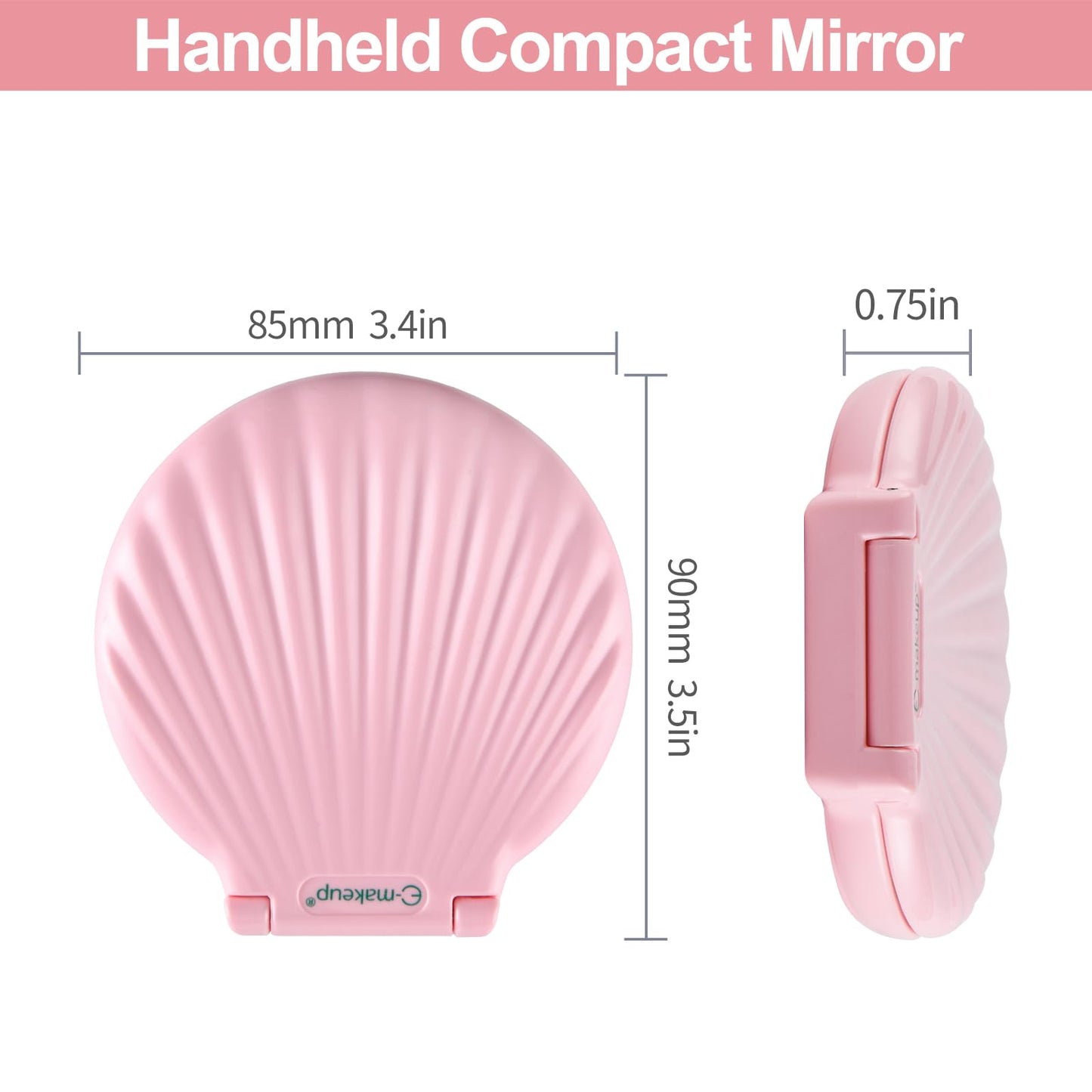 Compact Mirror Mini Travel Mirror,Portable Mirror Convenient for Make-up Touch-ups On The Go,1x 2X Magnification,Folding Pocket