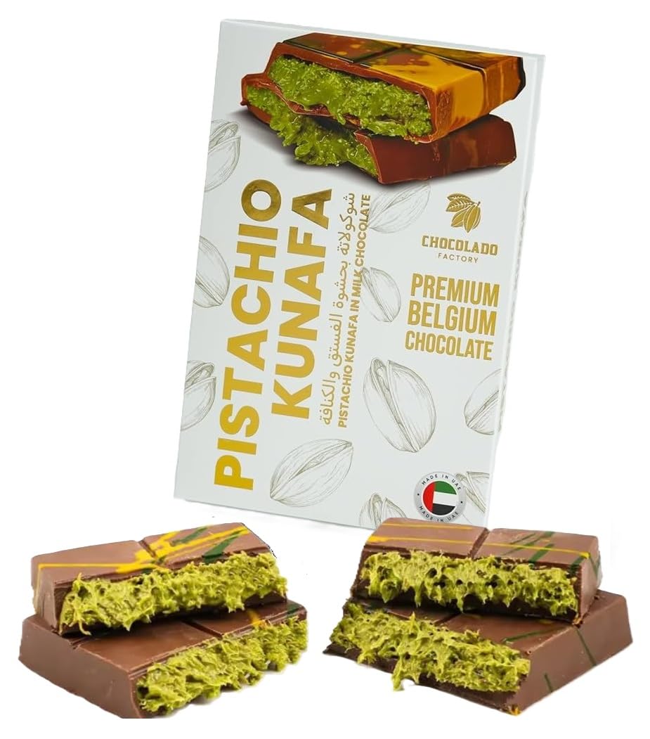 Chococraft enhanced Dubai Chocolate Kunafa Pistachio (The Original) 6.53oz - 185 grams - Imported from DUBAI UAE Ideal Gift for all Occasions 100% Original Taste! (BIG-6.53oz)