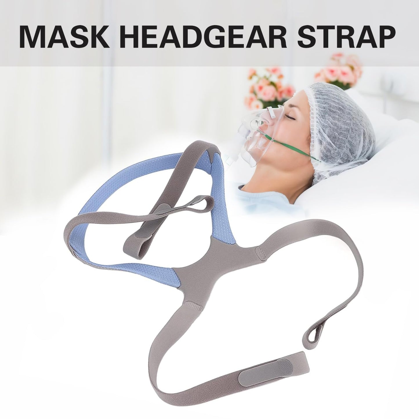 USNUANNU 2Pcs Replacement Universal Nasal Guard Headgear, Replacement Headgear for ResMed Mirage FX Nasal Guard, Breathing Machine Accessory for Mirage FX Elastic Fabric Strap