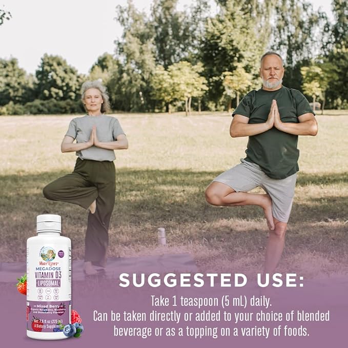 MaryRuth Organics Reishi Liposomal (Candied Pecan) & Vitamin D3 Liposomal (Mixed Berry) |Clean Label Project Verified® | Vitamins for Immunity, Calm, & Overall Wellness | Vegan, Non-GMO, Gluten-Free