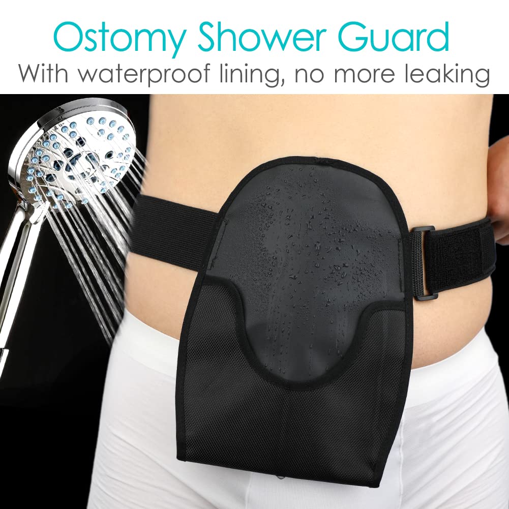 Waterproof Ostomy Bag Cover Belt Adjustable Washable Colostomy Bag Covers Protector Reusable Stoma Urostomy Ileostomy Pouch Supplies Leak-proof Odour Masking Noise Reduction for Patients Women Men