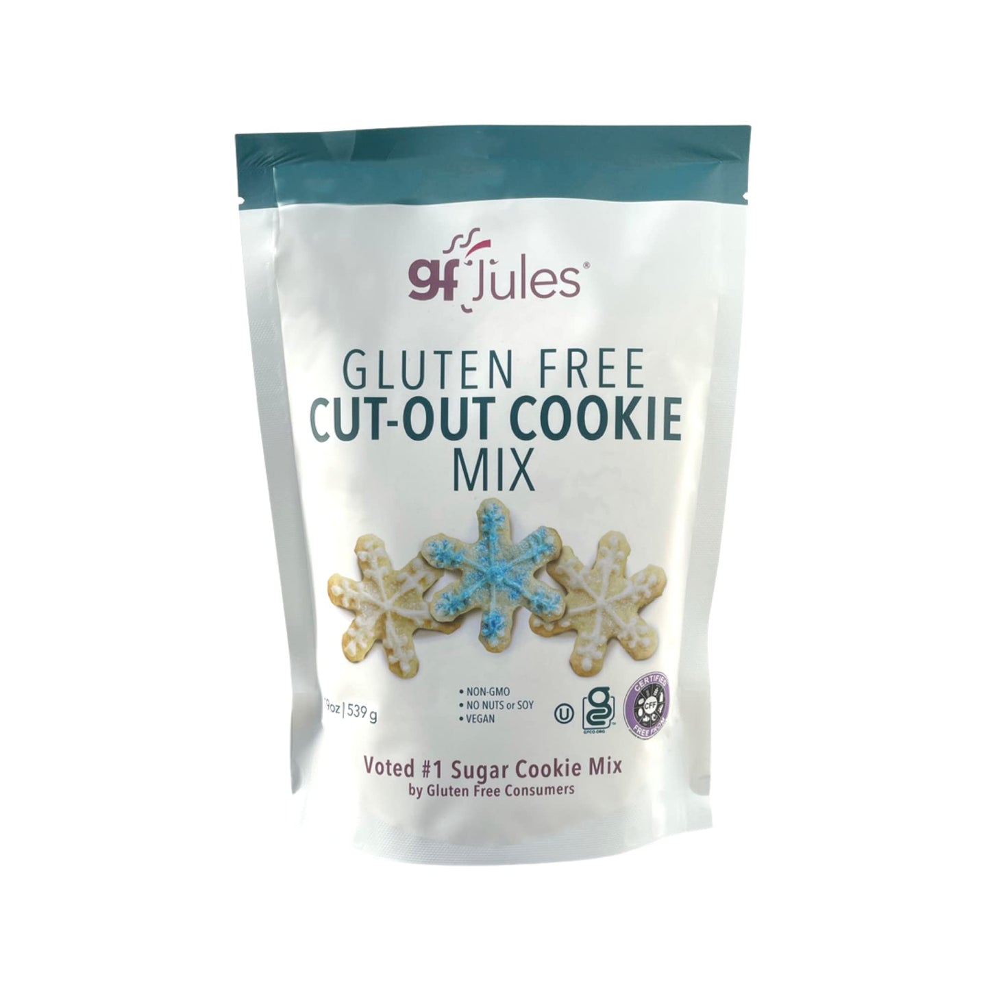 gfJules Certified Gluten Free Cut Out Cookie Baking Mix | No Grit, Non-GMO, Vegan | Certified Top 9 Allergen-Free & Kosher | Mak