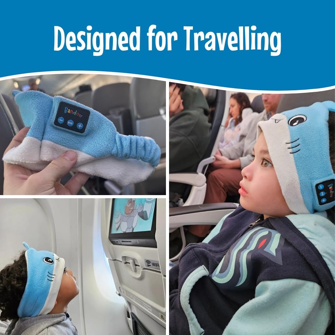 Bandou - Original Toddler & Kids Headphones - Bluetooth Wireless & Wired Headband - Comfortable Fit - Safe Volume Limited - Adjustable for Travel, Learning, and Sleep (Sparkle The Unicorn)