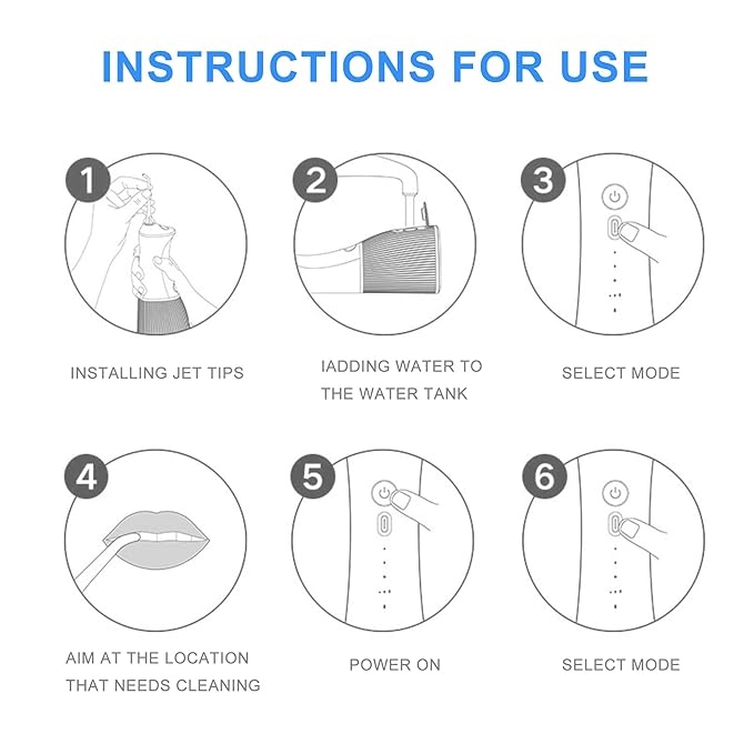 Replacement Tips for COSLUS Water Flosser, Water Flosser Replacement Tips Oral Irrigator Jet Tip Only Compatible COSLUS C20 (F5020E), E40 (WFP14), C31 (F5023), C50, and C51 Water Flosser(Clear)