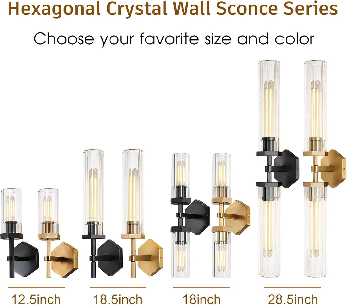 Black Crystal Bathroom Wall Sconces Set Of Two Modern Bathroom Vanity Llight Fixture 28.5In Linear Sconces Wall Lighting Indoor Wall Sconce Light For Bedroom Hallway Staircase Living Room Dining Room