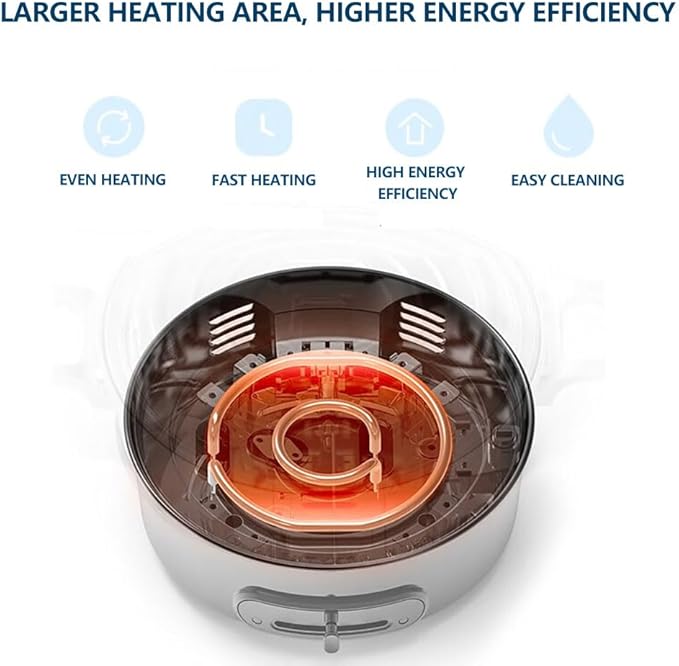 Joydeem 2 in 1 Electric Hot Pot, Shabu Shabu Pot with Two Removable Pot, UL Listed, Ceramic Non-stick Coating, 1400W, JD-HG3706W