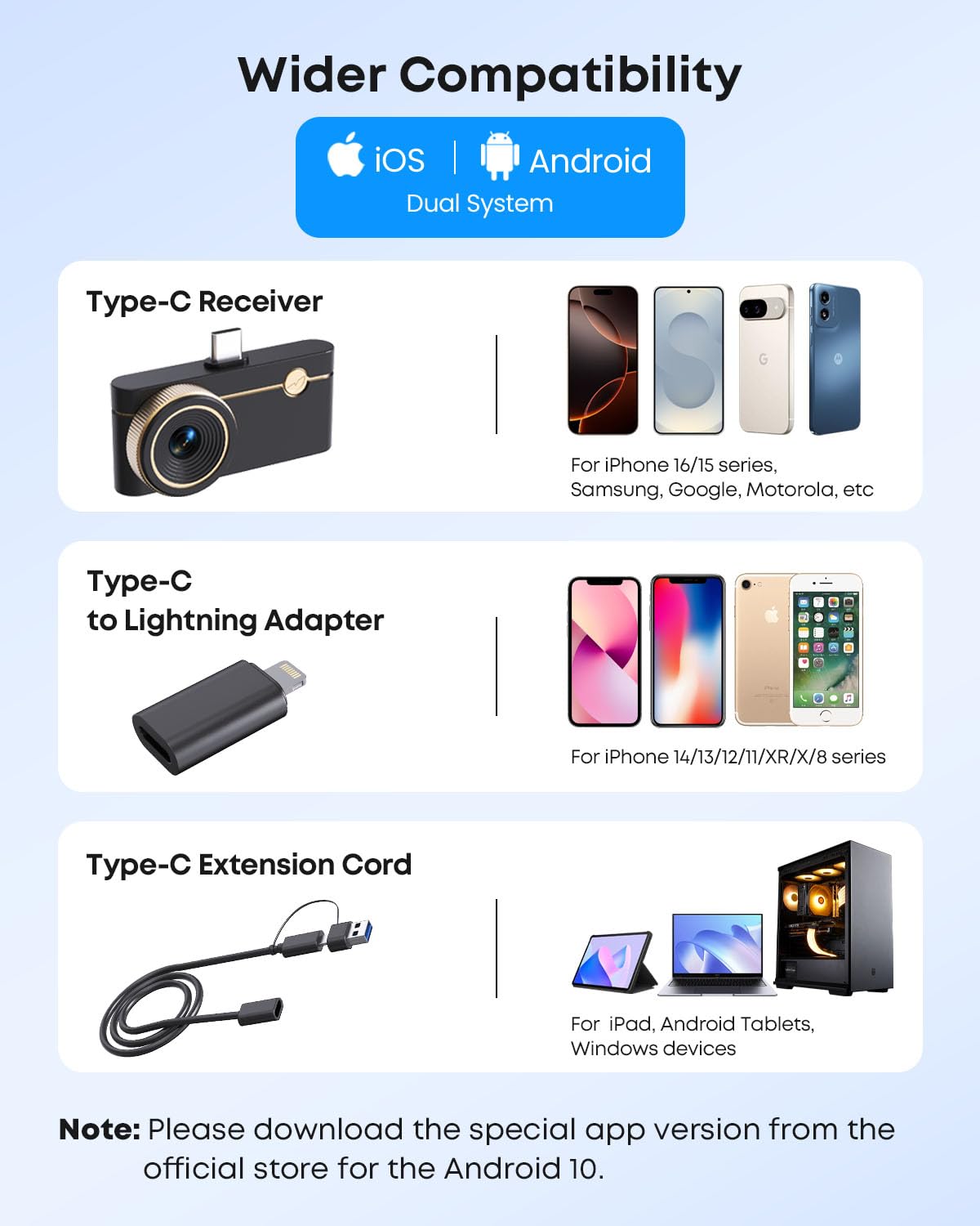 Thermal Master P3 - Thermal Camera for iOS & Android, 8mm Macro Vision Infrared Imager w/Manual Lens, 512x384 Super Ir Resolution, 3.6℉ Accuracy, 35mk NETD, Work for Home PCB Inspection, Black