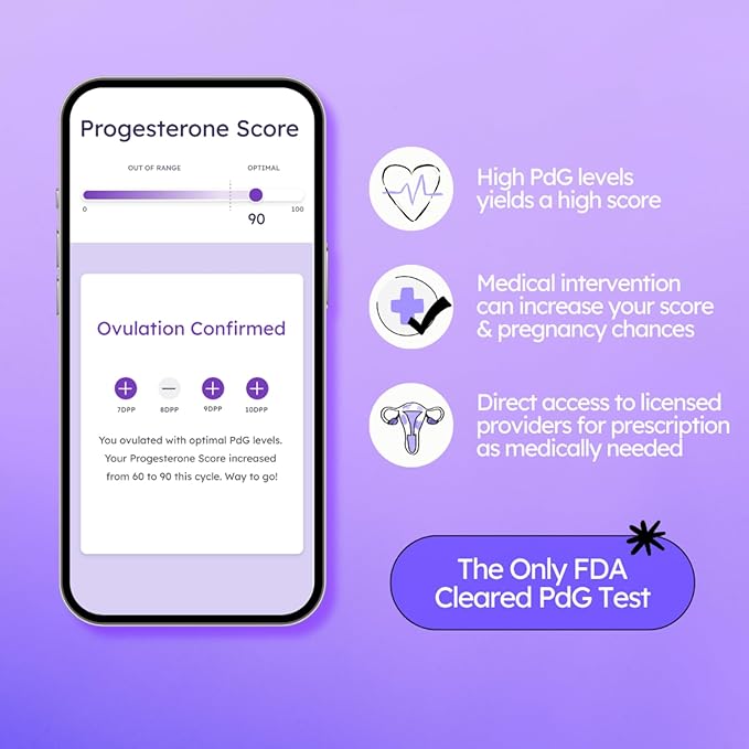 Proov PdG Test Strips for Women - 10 Progesterone Test Strips - Confirm Successful Ovulation at Home - 2 Cycle Pack - Fertility Tracker - Compatible with Fertility, Pregnancy & Ovulation Tests