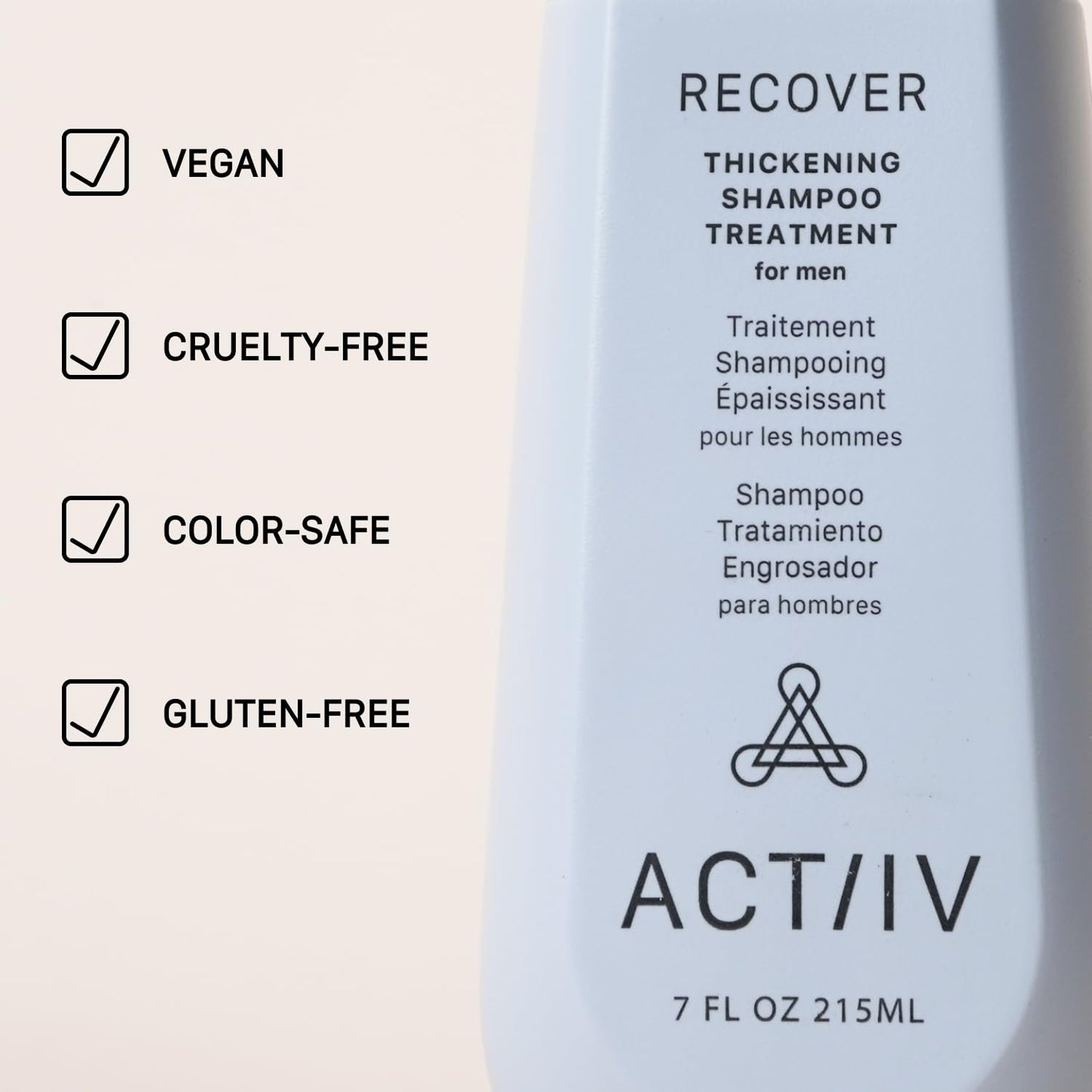 ACTIIV Recover Thickening Shampoo Treatment For Men | Supports the Appearance of Fuller, Healthier-Looking Hair, Supports Scalp