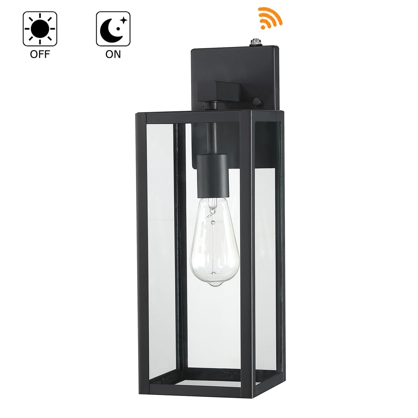 Faymart Lighting 18 Inch Outdoor Wall Light Dusk To Dawn 2 Pack Outdoor Lanterns For Porch Large Outdoor Sconce Lights With Sensor Photocell Wall Lantern For Porch Patio Garage