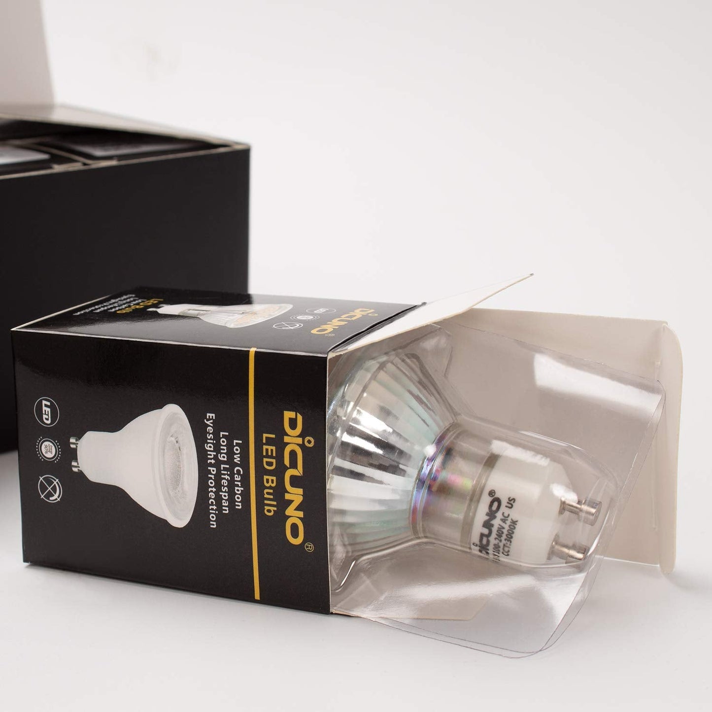 Dicuno Gu10 Led Bulbs 5W Daylight White 6000K, 500Lm, 120° Beam Angle, 10-Pack