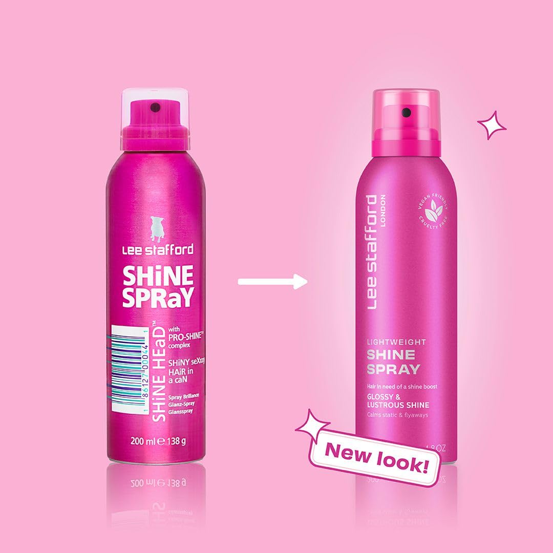 Lee Stafford Hair Shine Spray | Styling - Lightweight Smoothing Gloss Mist for Shiny, Anti Frizz Hairspray, Luminous Finishing P