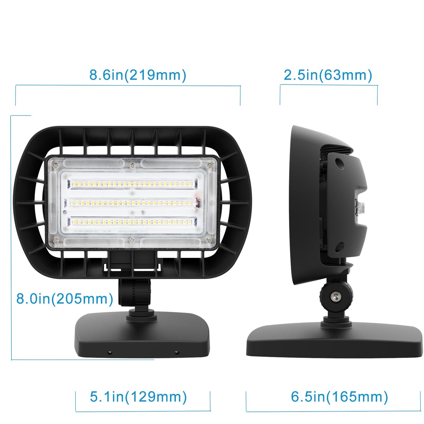 Lightdot LED Flood Lights 50W 4Pack, IP65 Waterproof, 7500LM, 5000K Daylight, Brown, Model LFL-06M-14