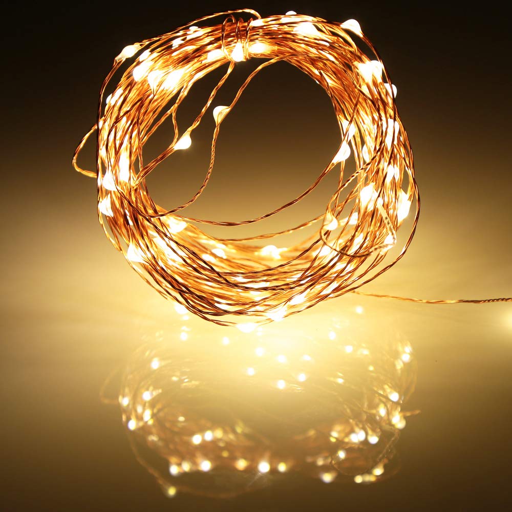 Ariceleo LED Fairy Lights, 4 Pack Mini Battery Powered, 5m Warm White Copper Wire, Model MRS-US-N-5M-4, Perfect for Decoration