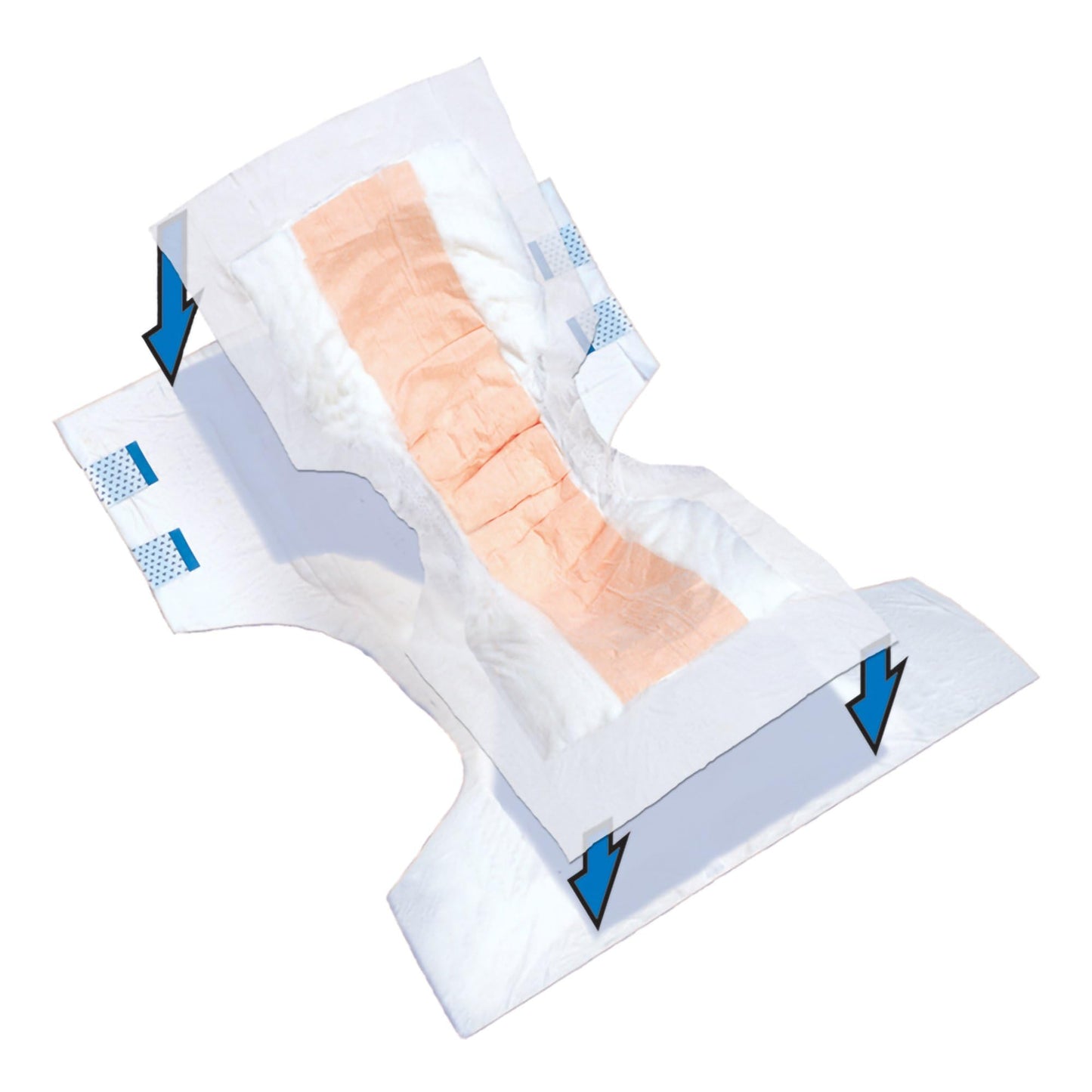 Tranquility TopLiner® Disposable Absorbent Booster Contour Pads for Bowel Incontinence - Super-Plus (32" x 14") - 48 ct