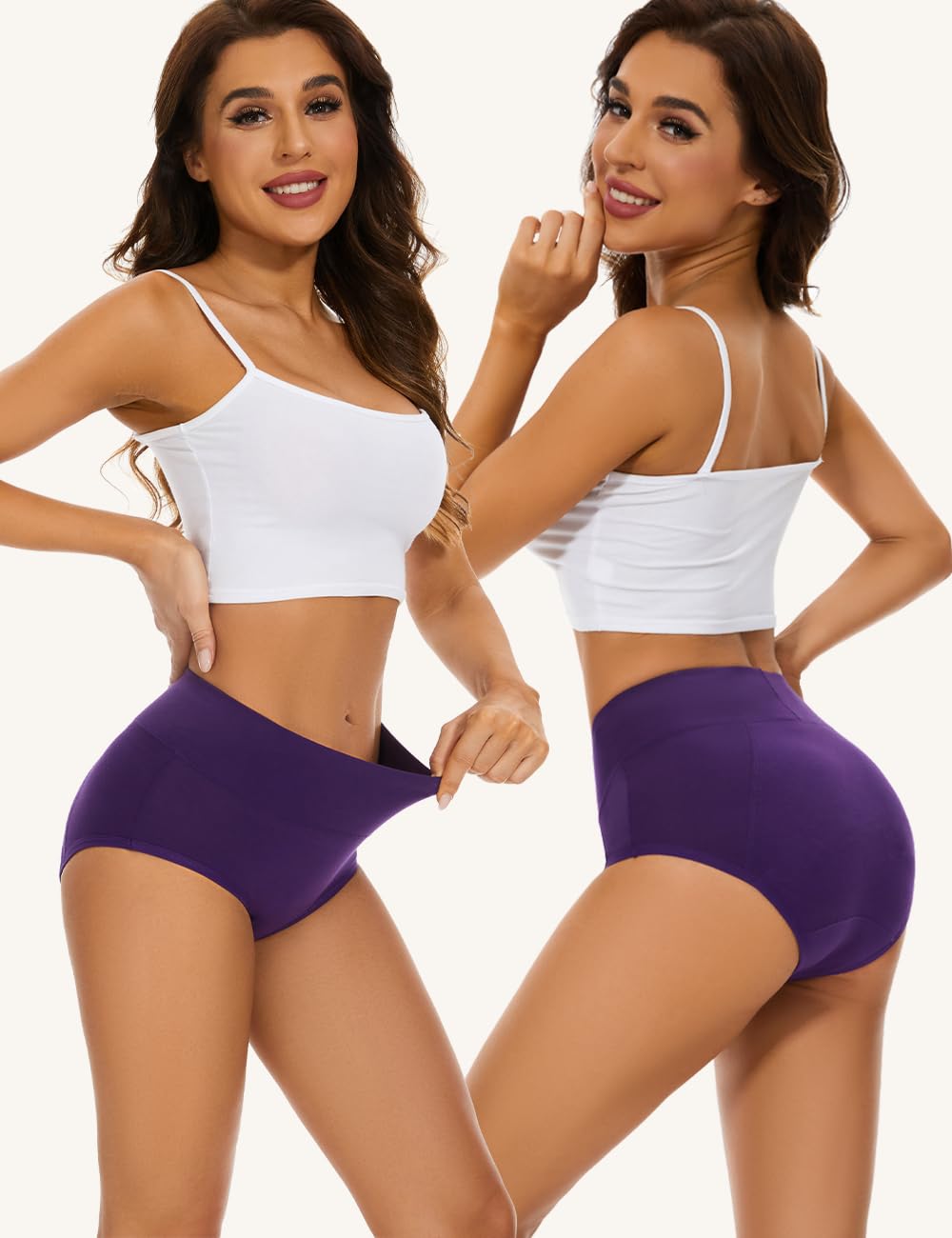 Allbase Incontinence Underwear for Women High Absorbency Period Panties Ladies Leakproof Protective Menstrual Postpartum Bladder Control Washable Cotton Briefs Multipack Plus Size