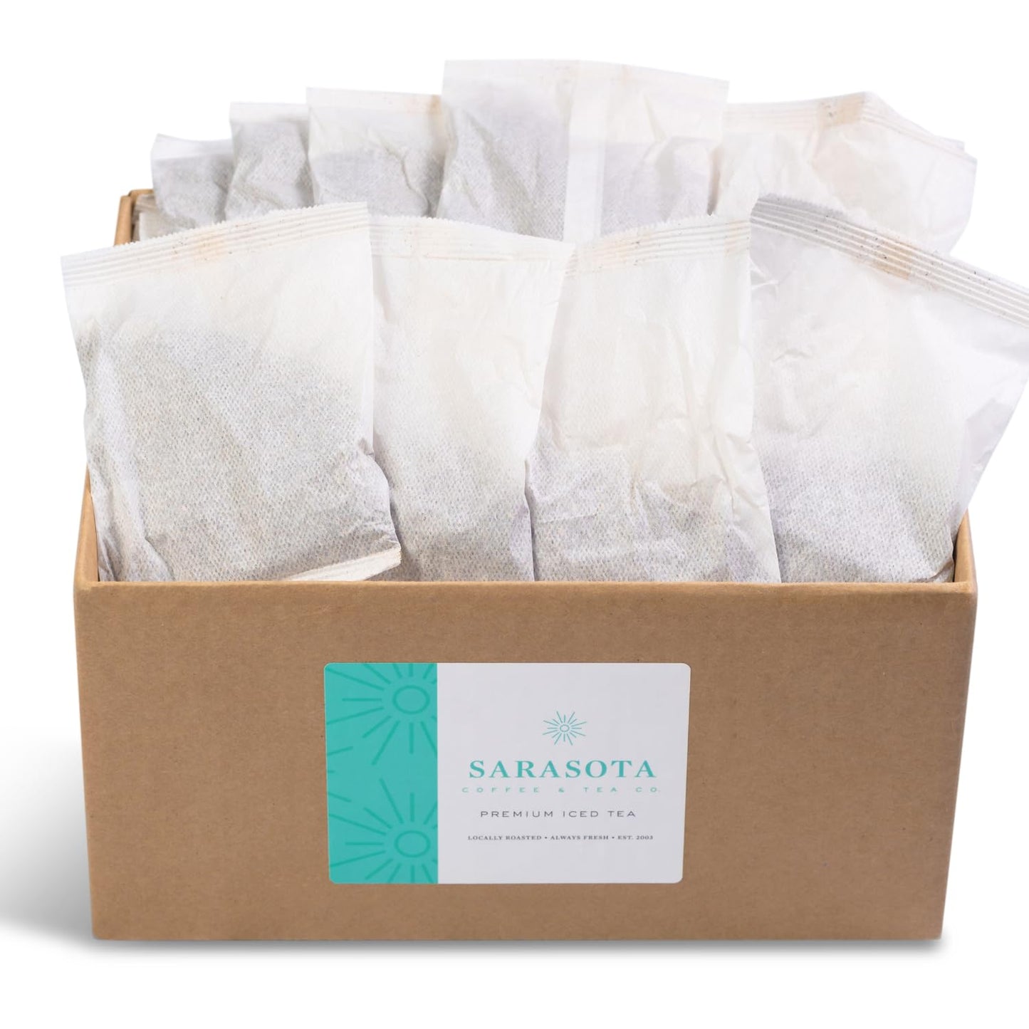 Sarasota Tea 1 Gallon Tea Bags Gourmet Black Orange Pekoe Iced Tea Bags Iced Tea Packs (48 Count)