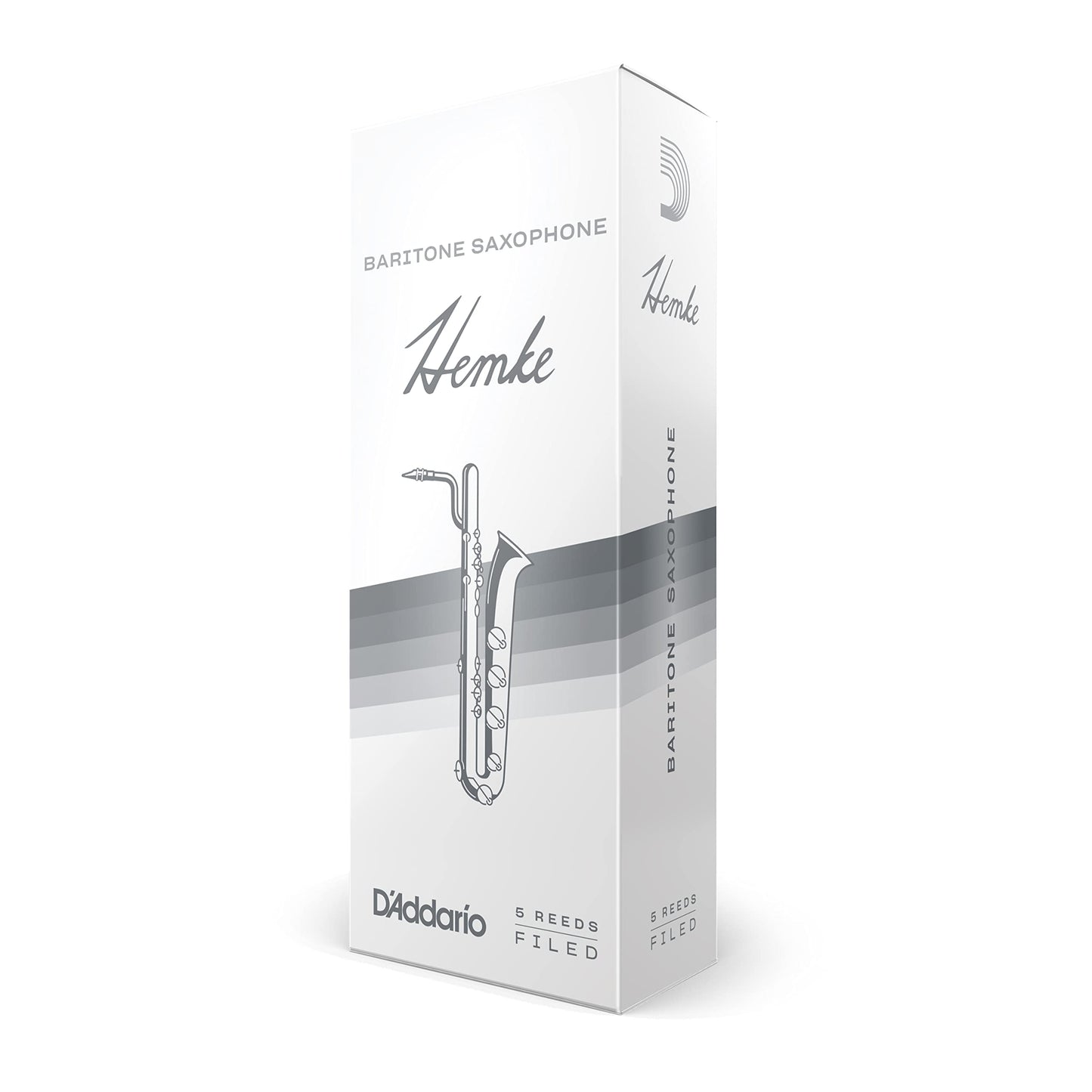 DAddario Woodwinds Hemke Baritone Sax Reeds, Strength 2.0, 5-pack (RHKP5BSX200)