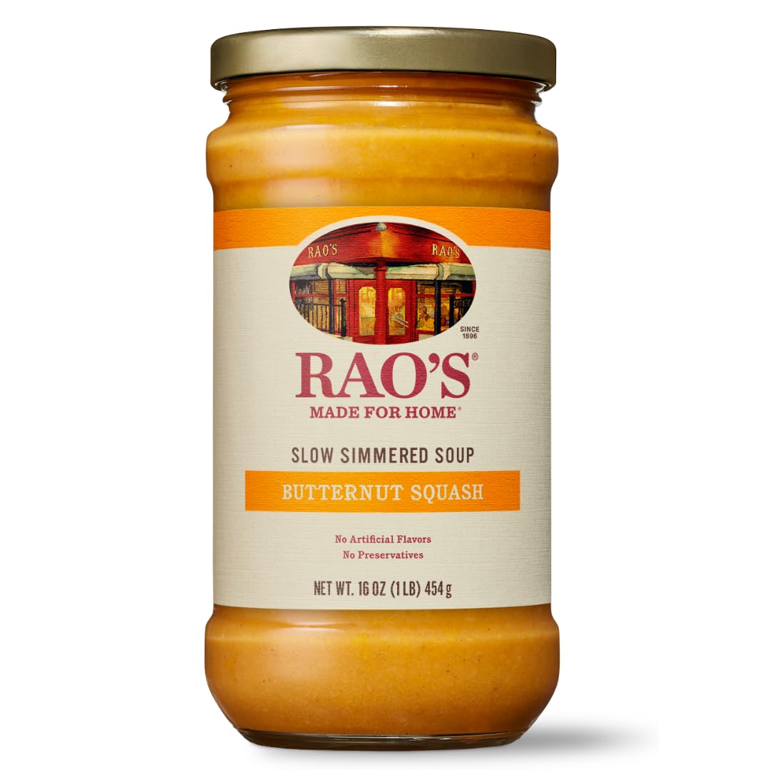 Raos Made for Home Butternut Squash Soup 16oz Traditional Italian Heat and Serve Soup Made with enhanced Quality Vegetables