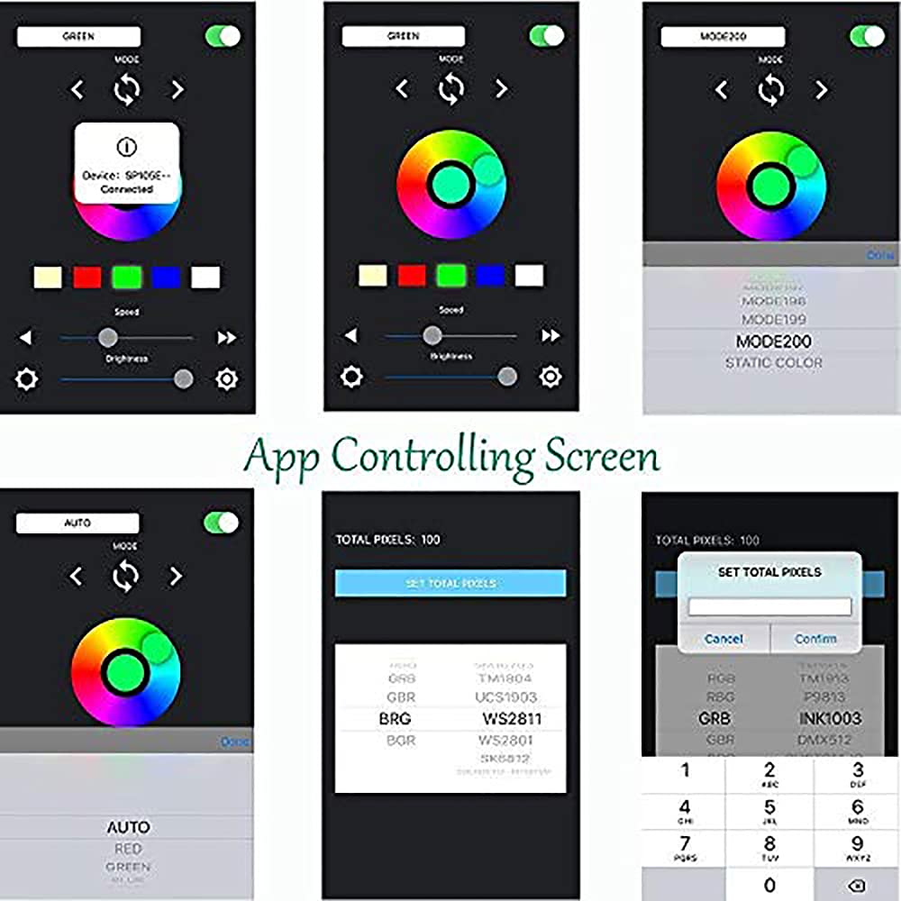 RGBZONE SP105E Bluetooth LED Controller, Smart APP Control, Music Sync for WS2811 WS2812B RGB LED Strips